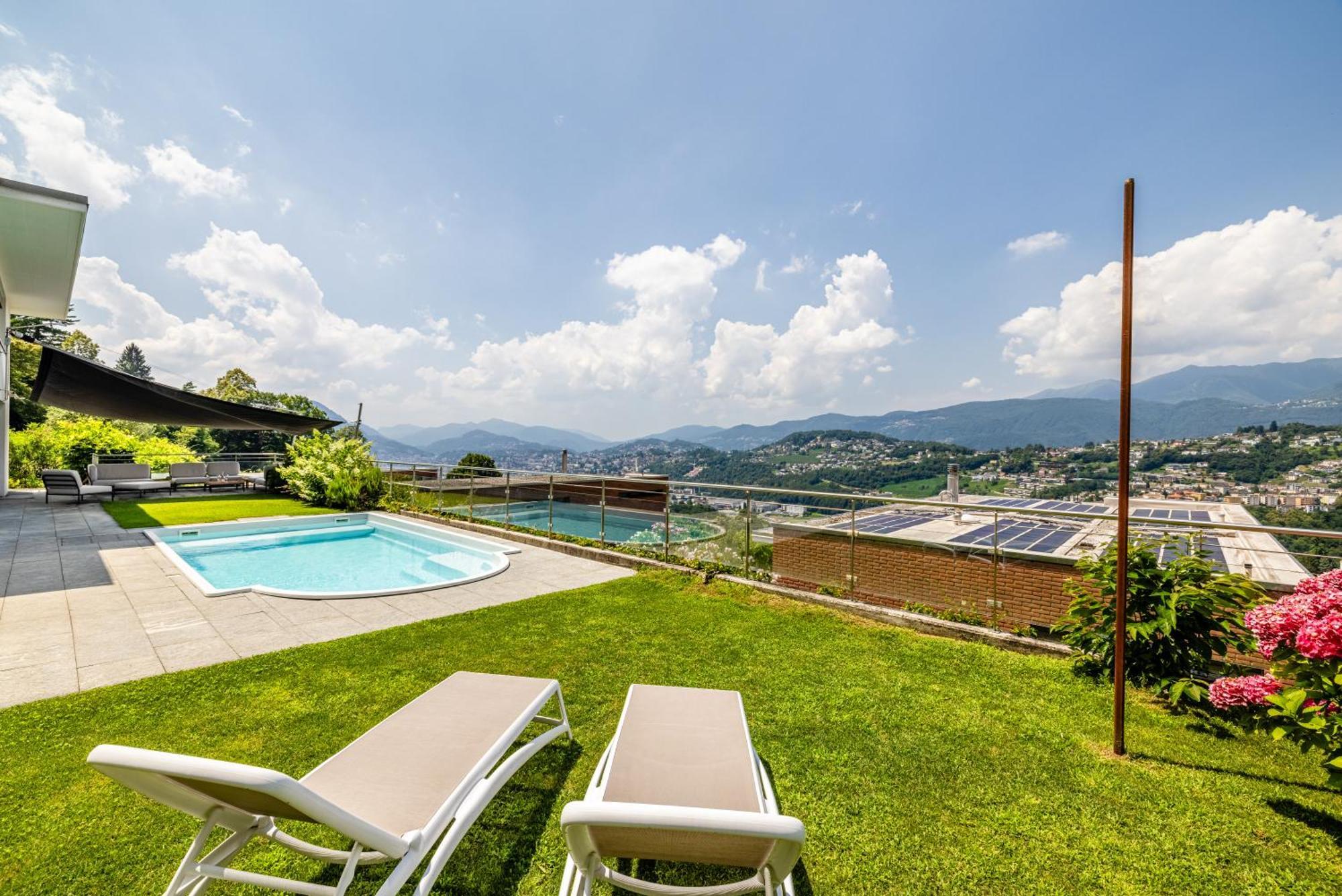 Villa Girandola With Private, Heated Pool Lugano Eksteriør bilde